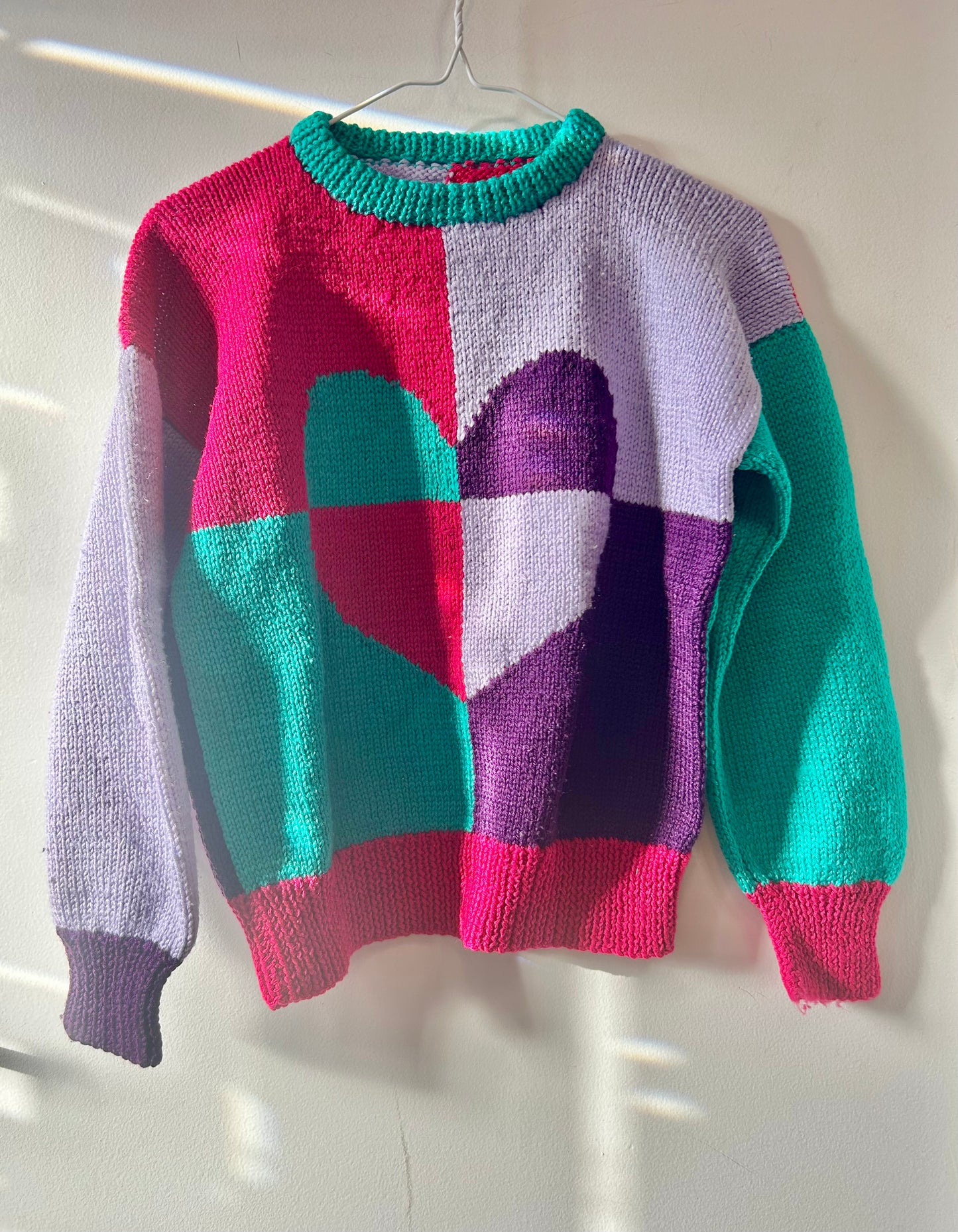 Hand knit heart Sweater | 10 Years