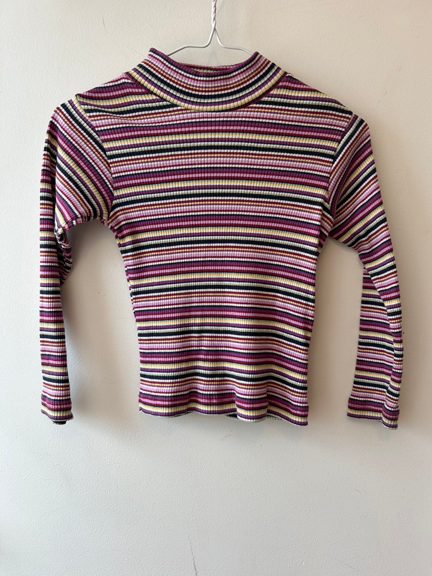 Striped Turtleneck Long Sleeve Shirt