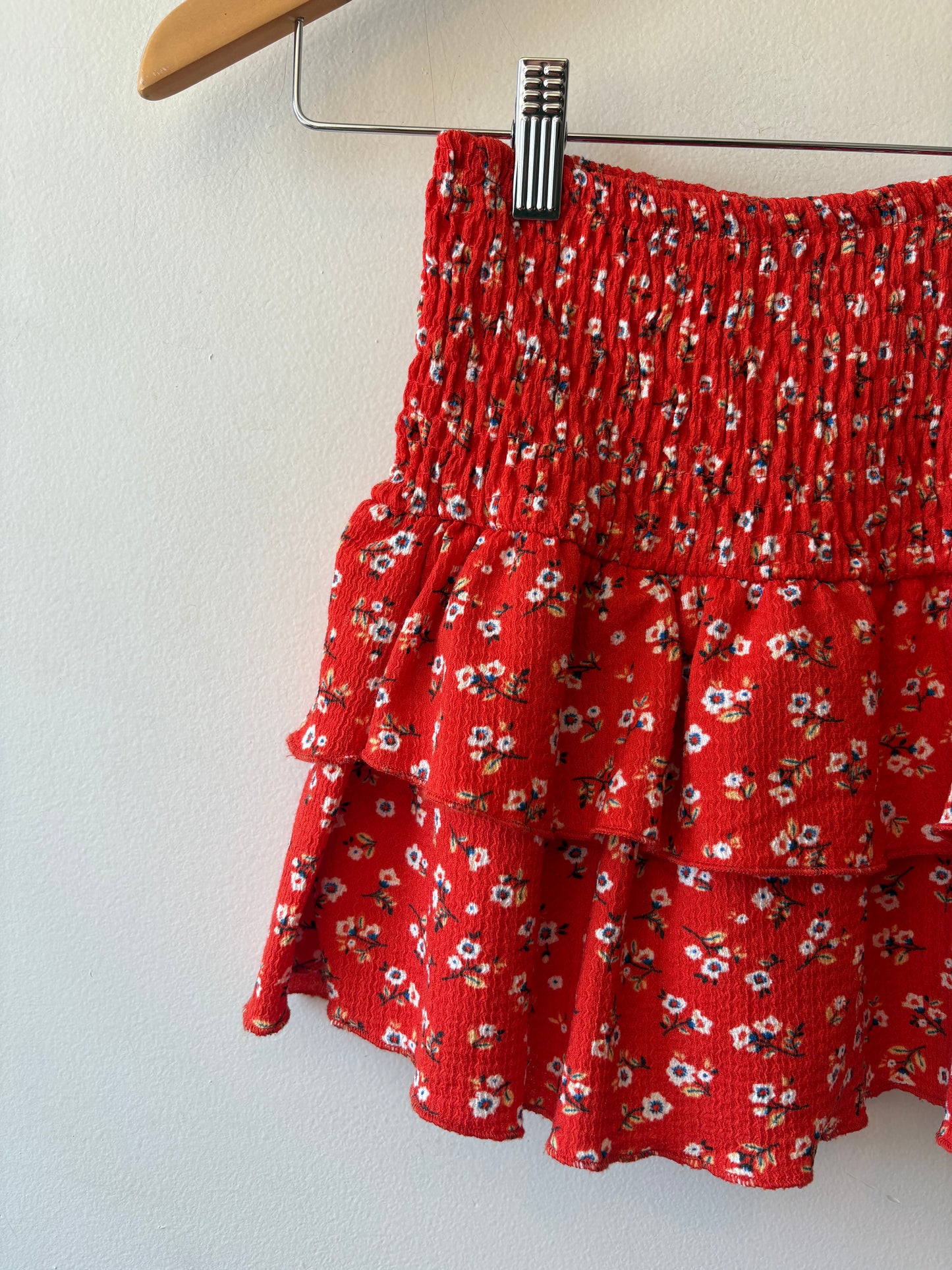 Zara Red Floral Skirt | 7 Years