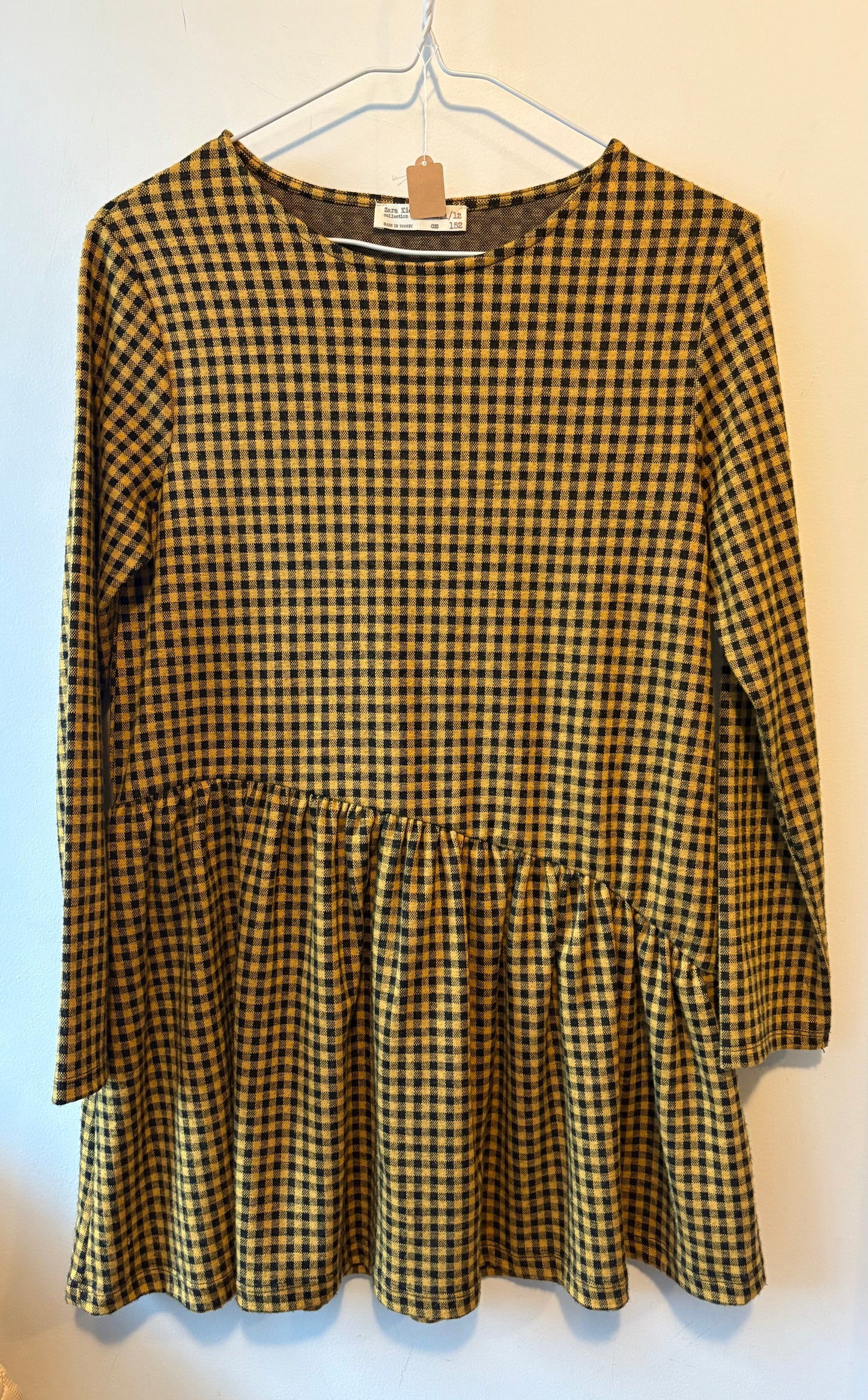 Zara Golden Gingham Dress | 11 Years