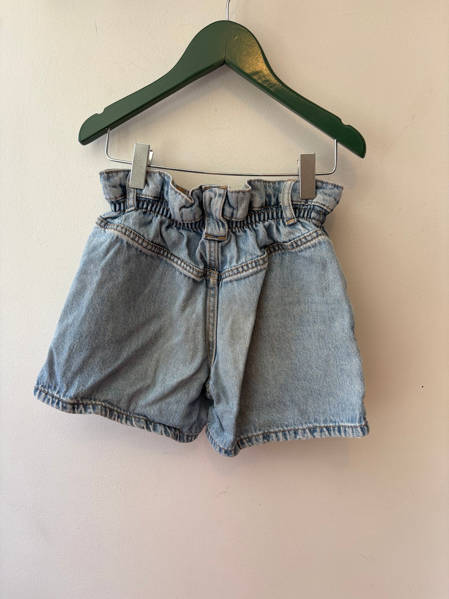 Zara Paper Bag Waist Denim Shorts | 7 Years