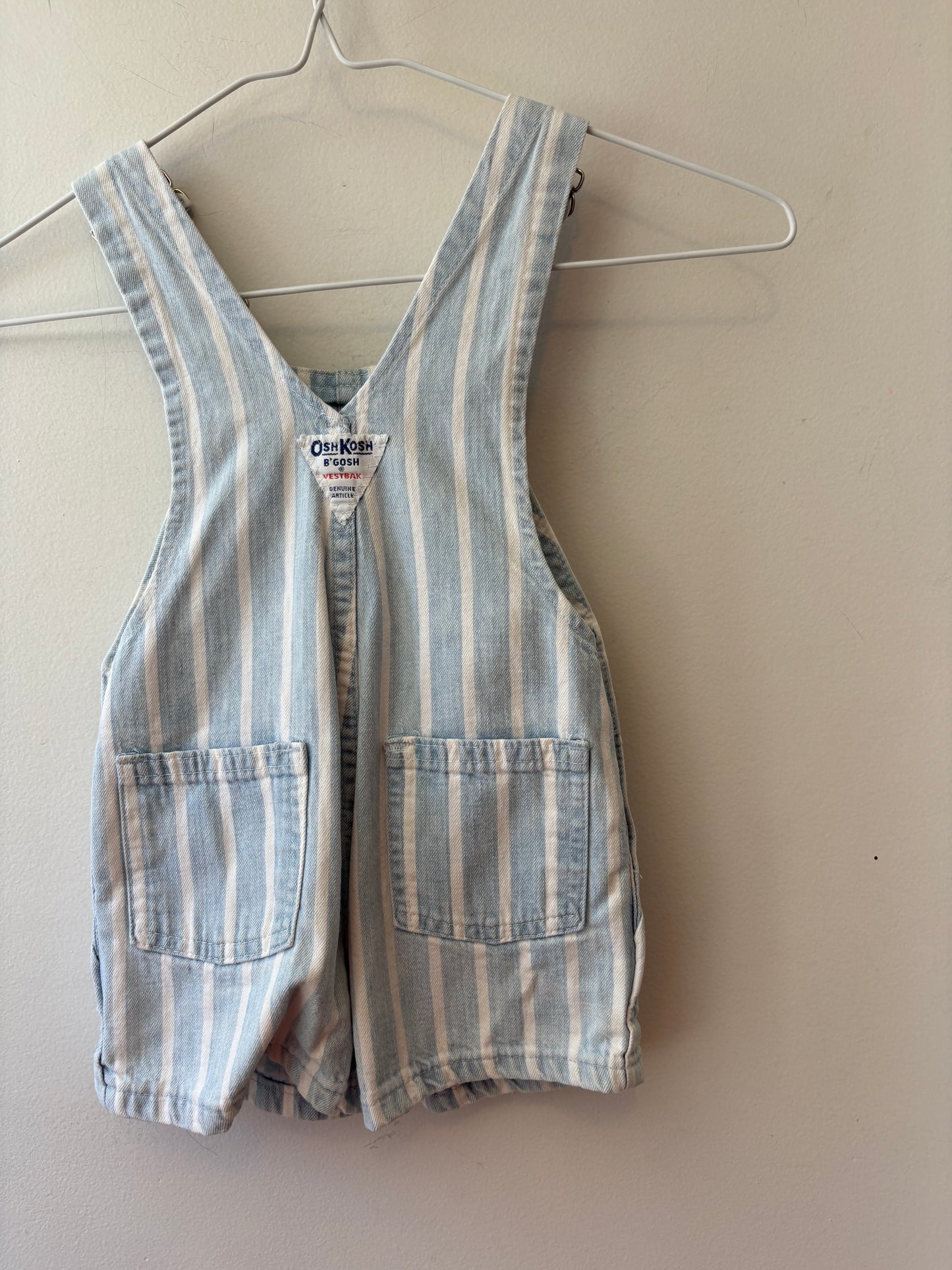 Vintage Oshkosh Striped Shortalls | 18M