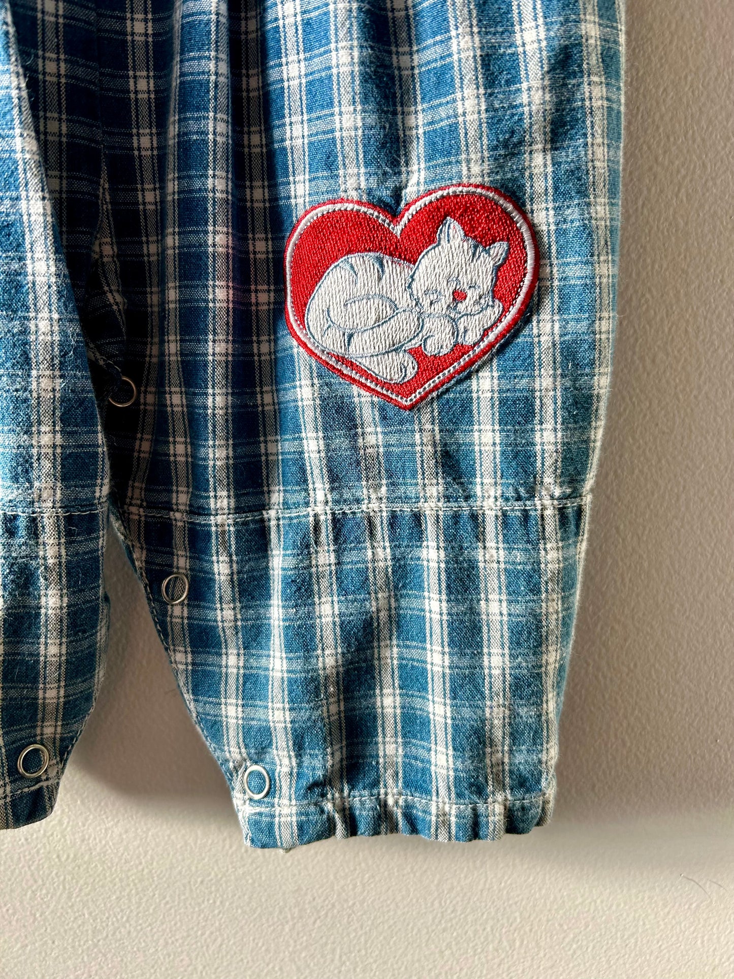 Vintage Snoozy Kitty Romper | 9M