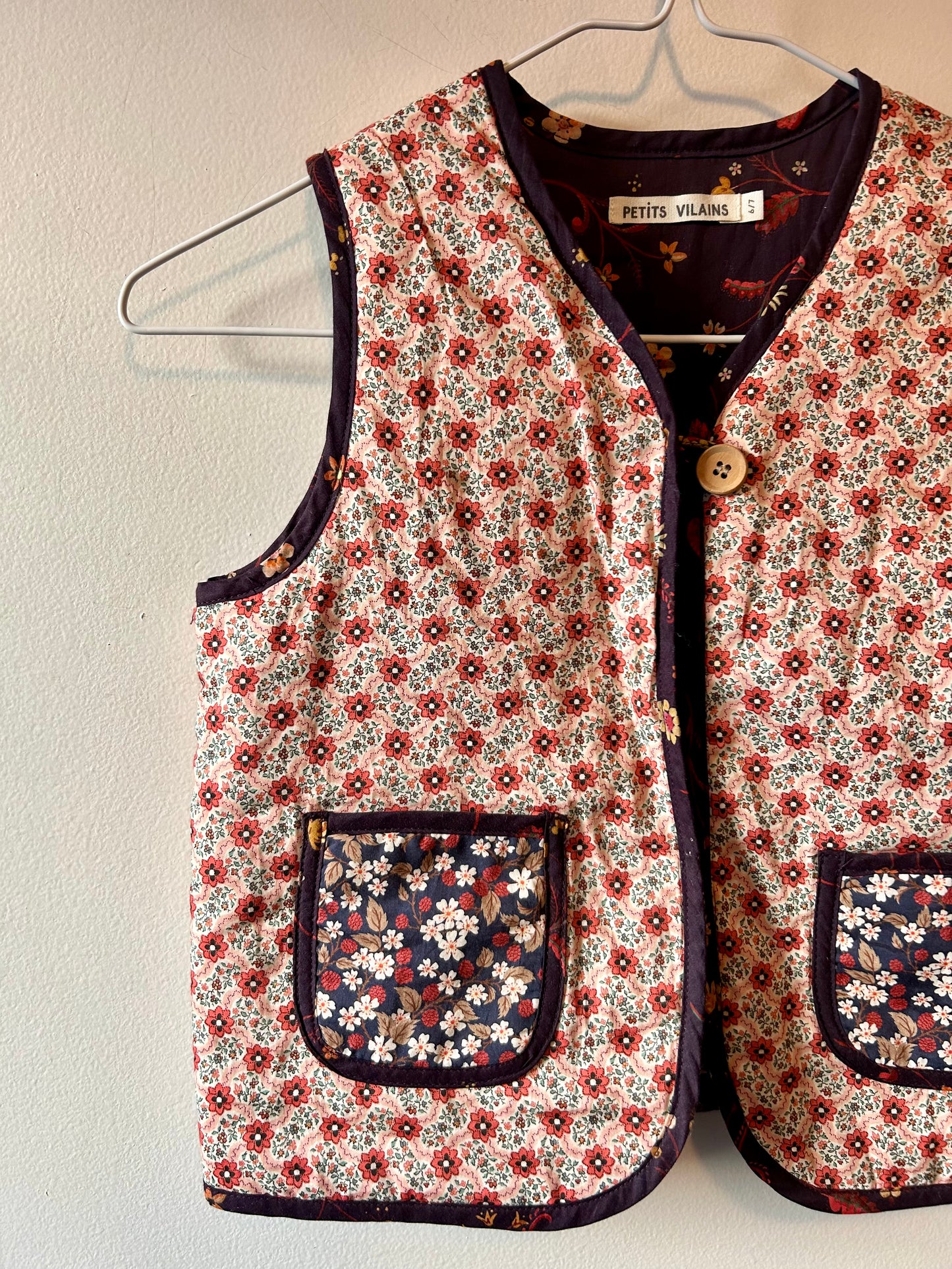 Petits Vilains Floral Vest | 6 Years