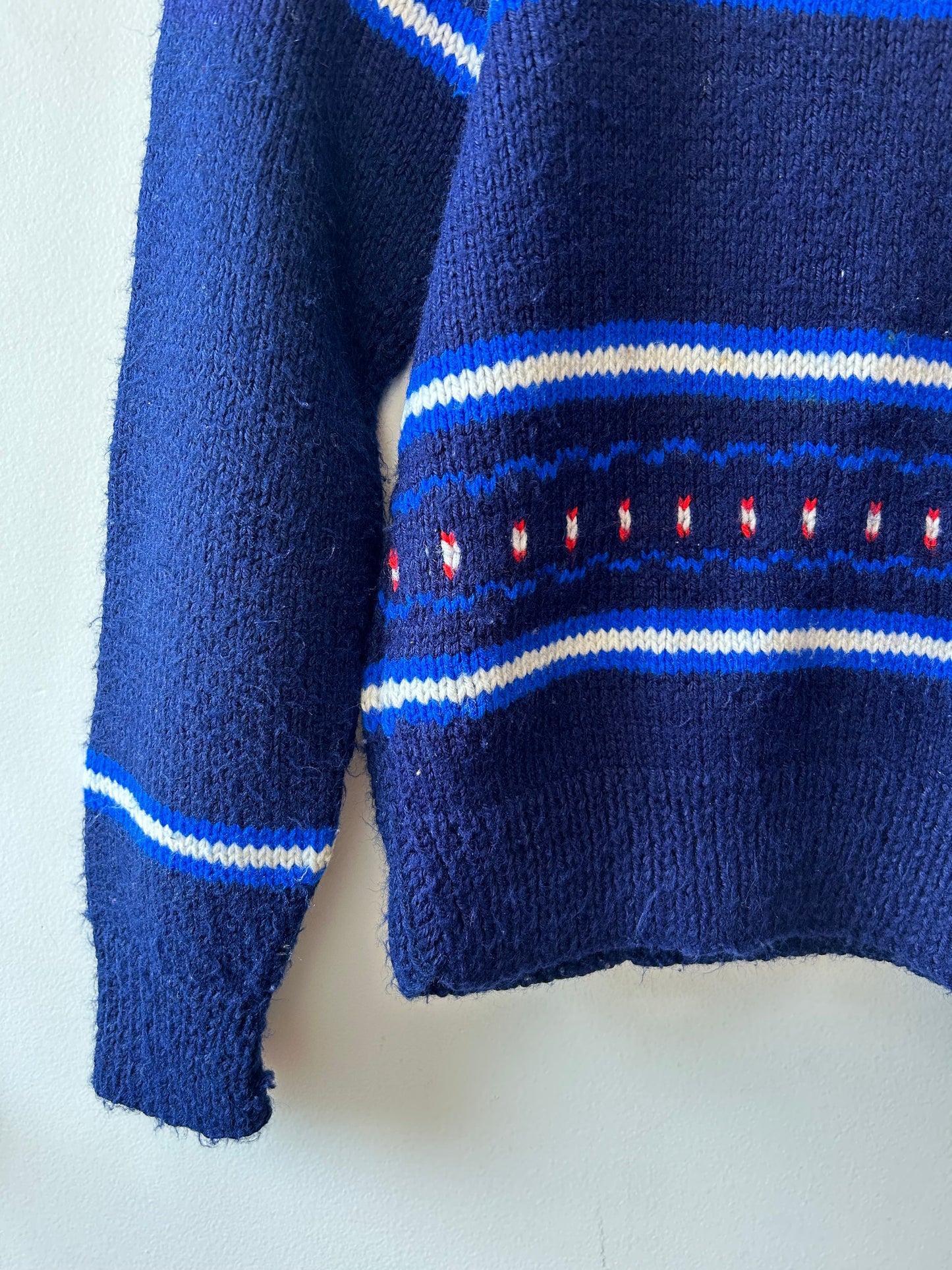 Hand Knit Navy Sweater | 8 Years