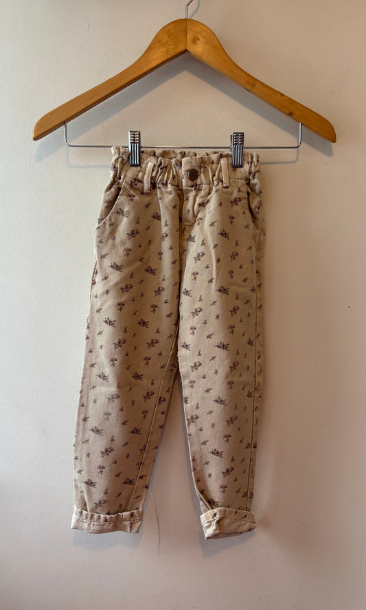 Zara Floral Jeans | 4 Years