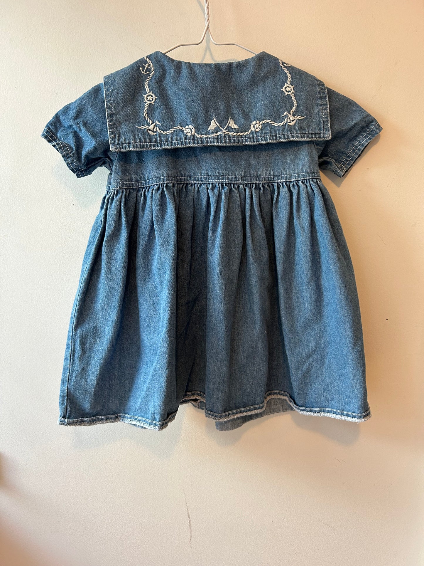 Vintage Denim Sailing Dress | 2 Years