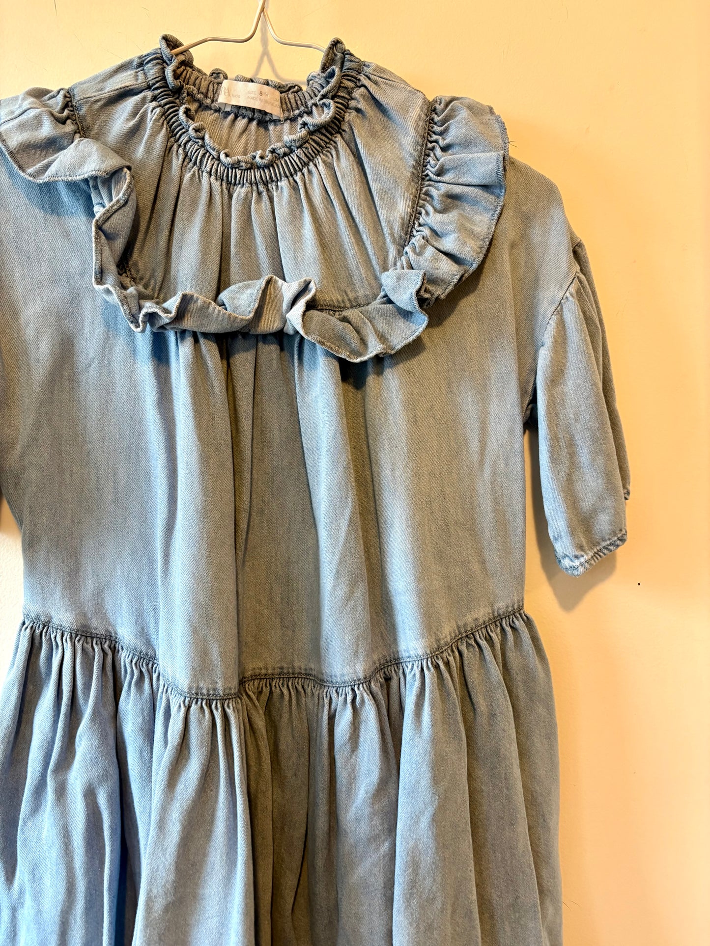 Zara Chambray Ruffle Dress | 8 Years