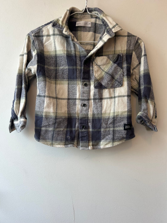 Zara Blue Plaid Shirt | 7 Years