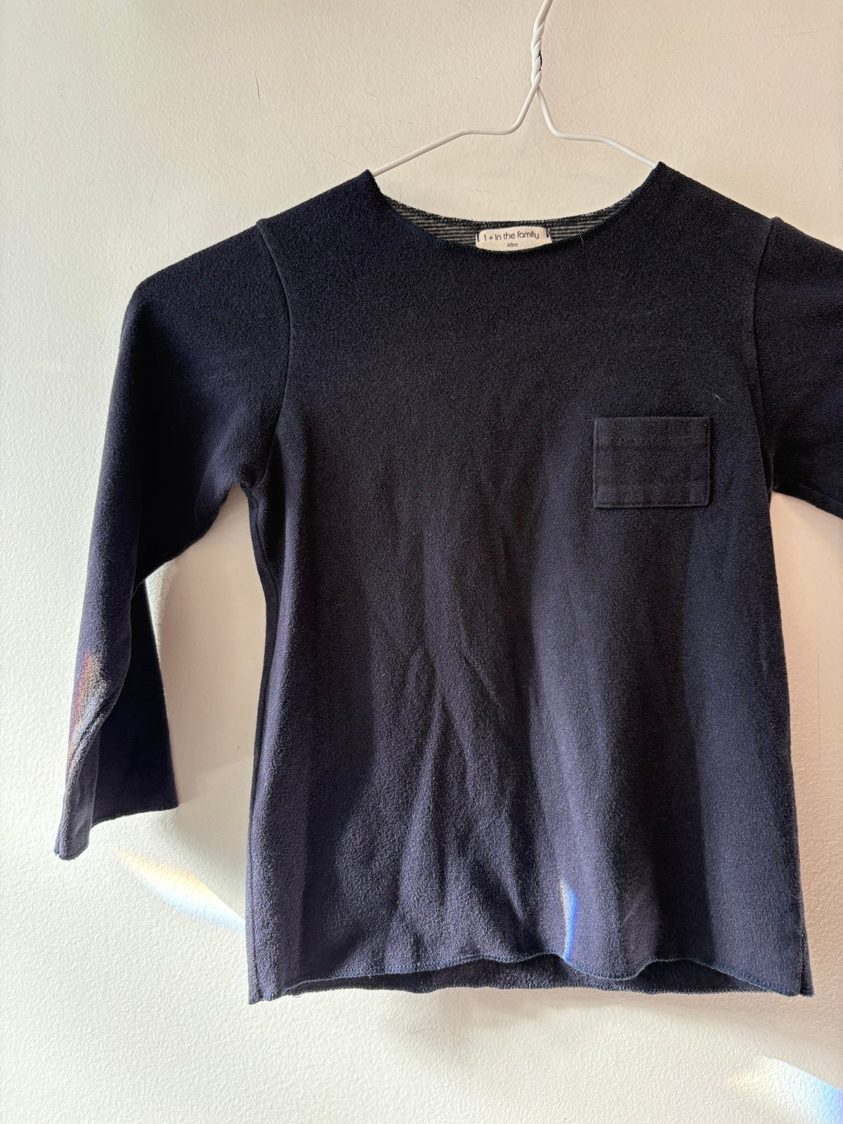 +1 in the Family Navy Top | 4 Years