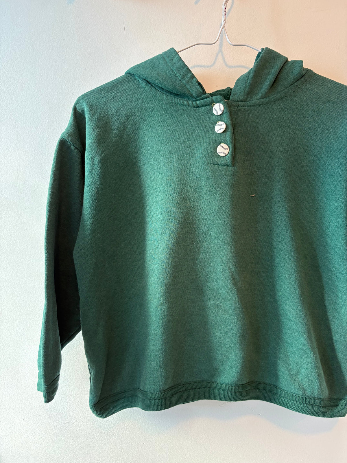 Vintage Green Hooded Sweatshirt | 6 Years