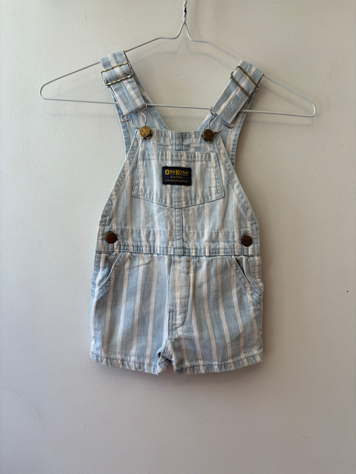 Vintage Oshkosh Striped Shortalls | 18M