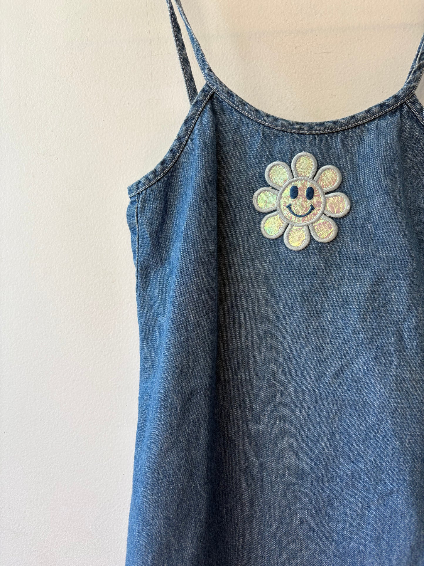 Vintage Smiley Denim Dress | 6 Years