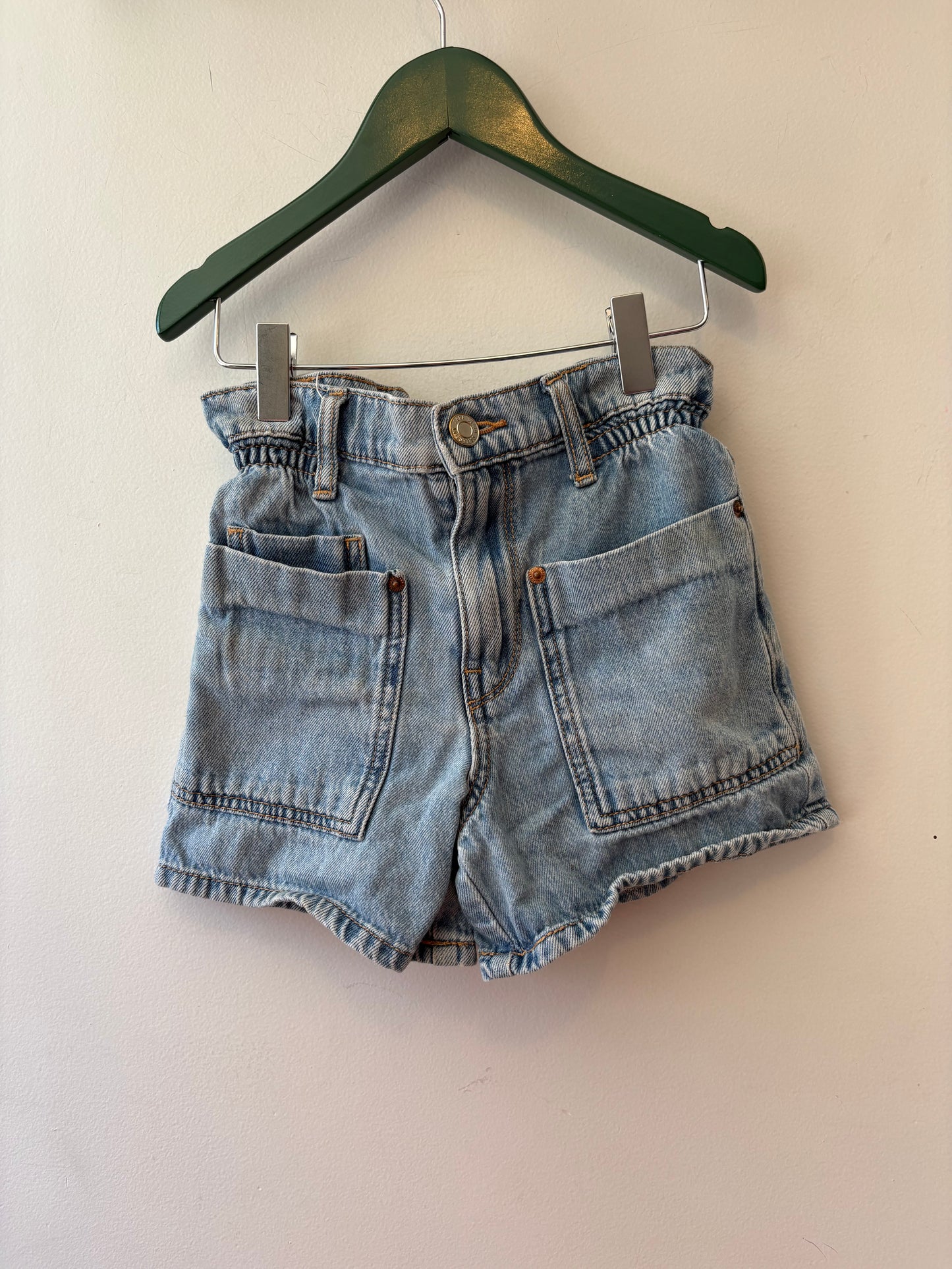 Zara Paper Bag Waist Denim Shorts | 7 Years