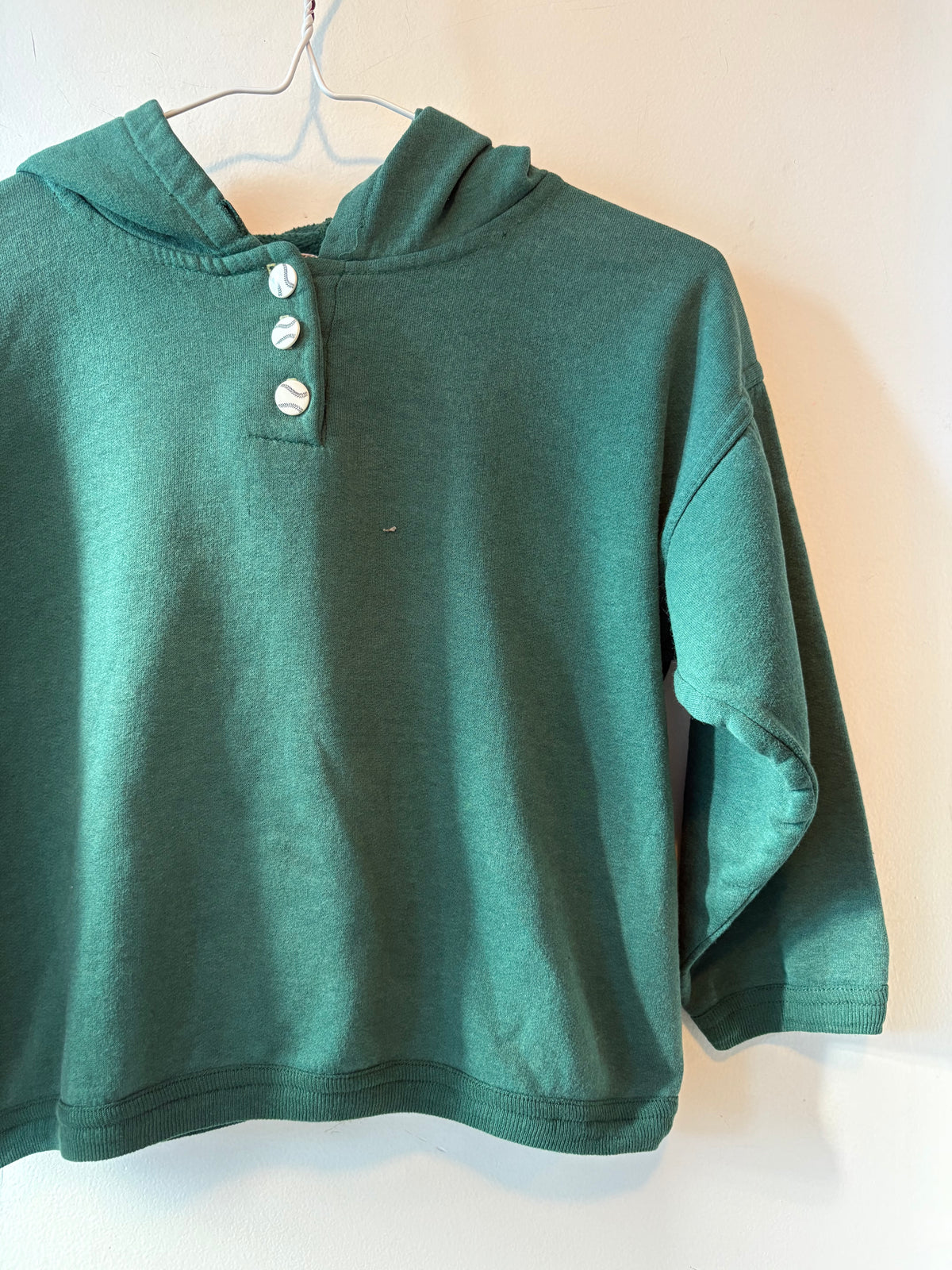 Vintage Green Hooded Sweatshirt | 6 Years