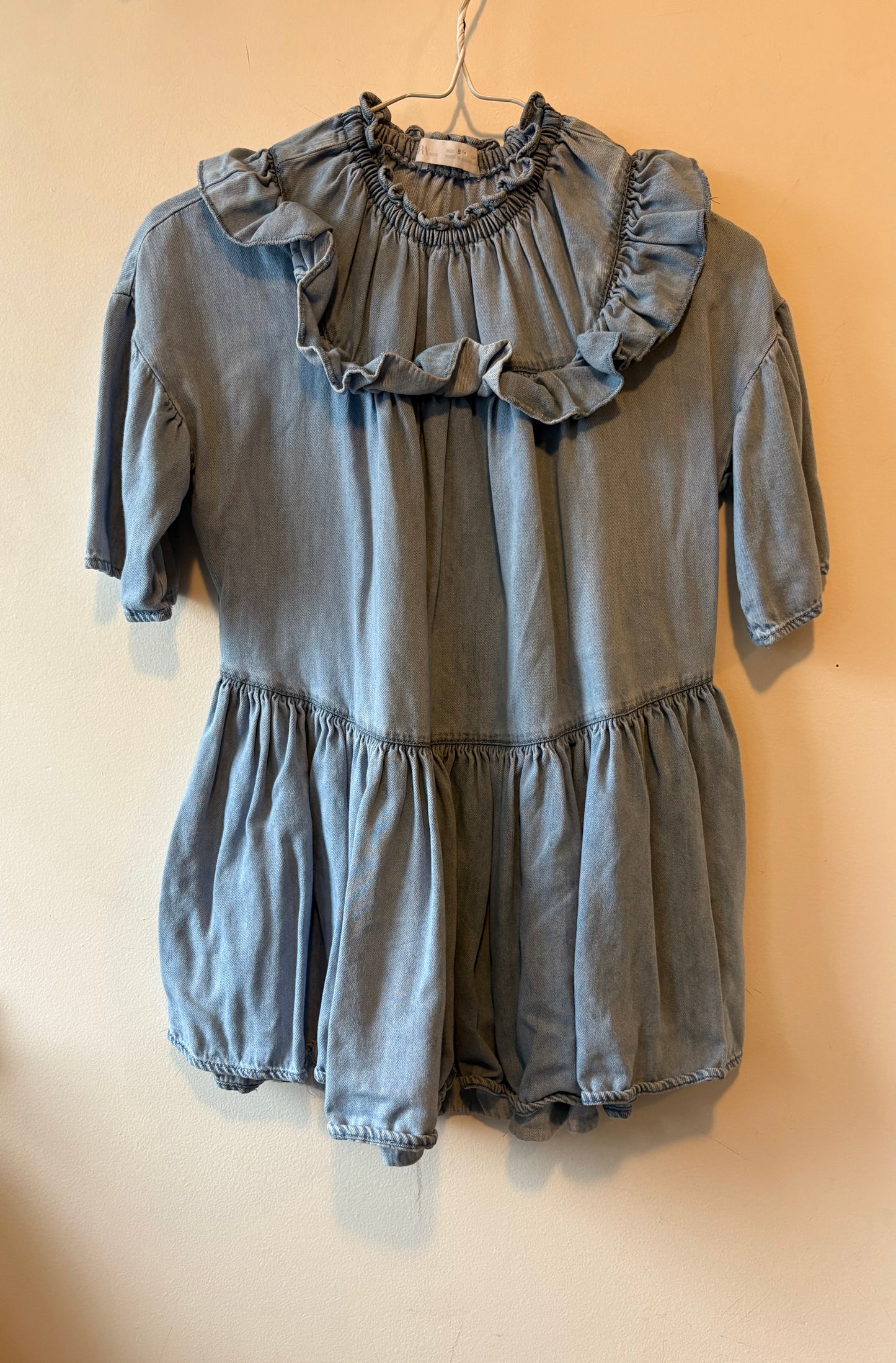 Zara Chambray Ruffle Dress | 8 Years