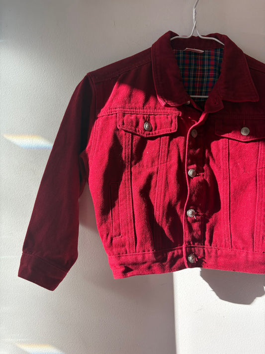 Vintage Red Denim Jacket | 6 Years