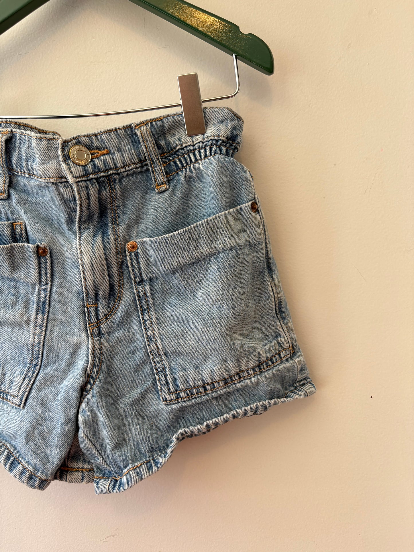 Zara Paper Bag Waist Denim Shorts | 7 Years