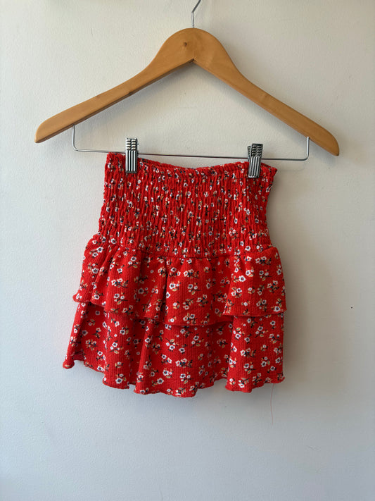 Zara Red Floral Skirt | 7 Years