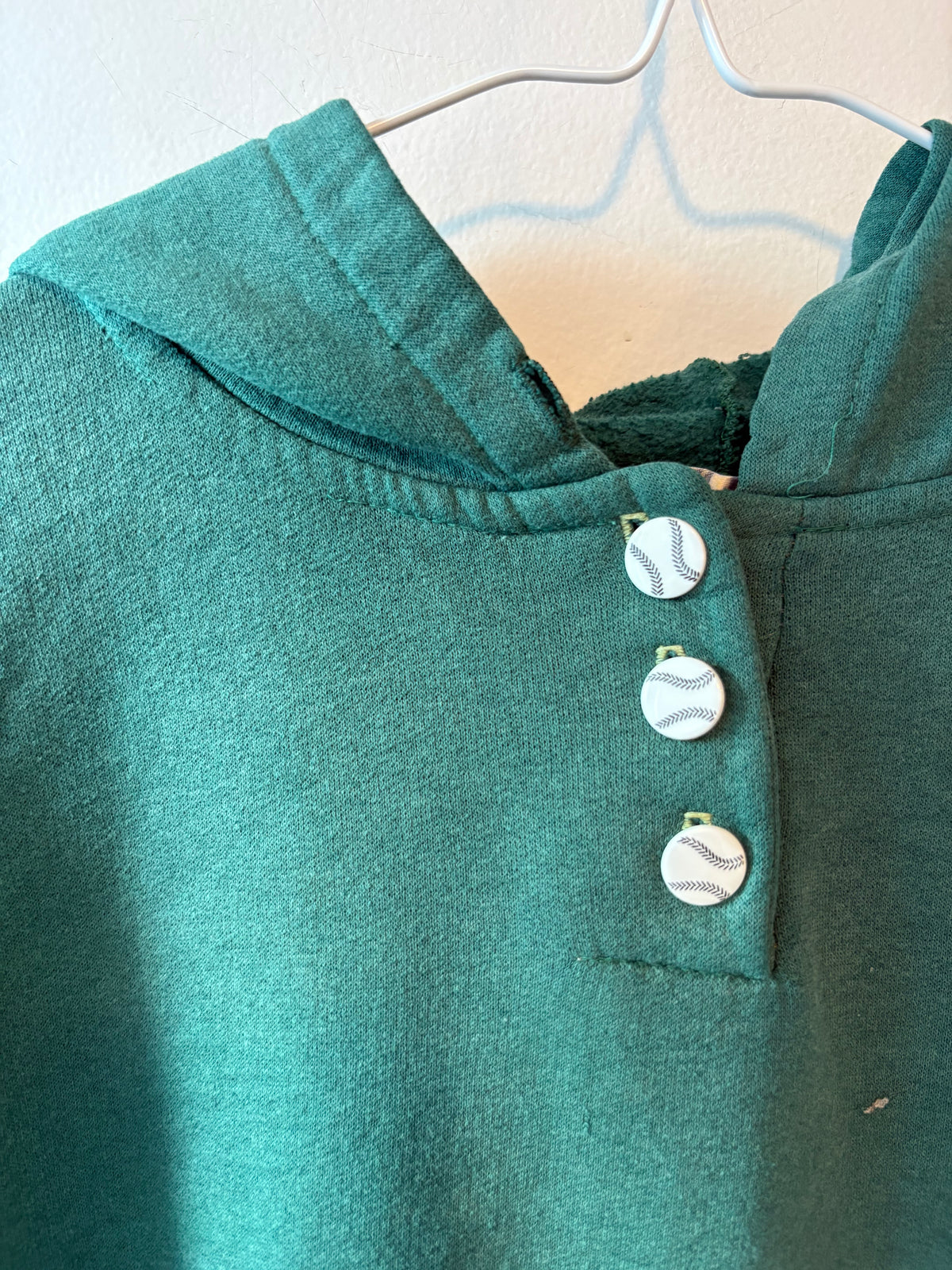 Vintage Green Hooded Sweatshirt | 6 Years