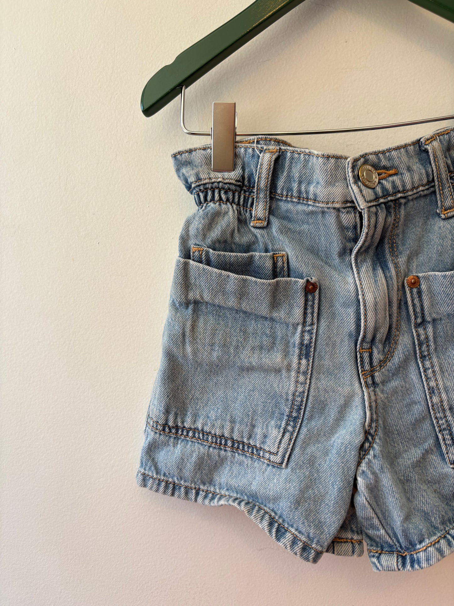 Zara Paper Bag Waist Denim Shorts | 7 Years