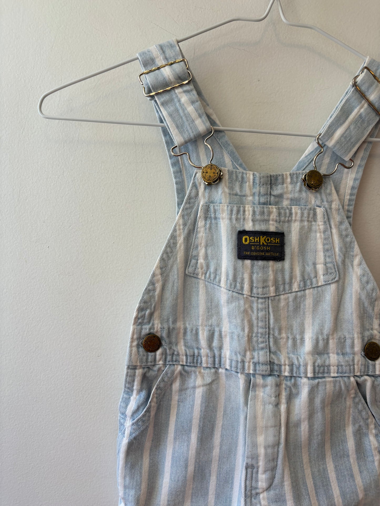 Vintage Oshkosh Striped Shortalls | 18M