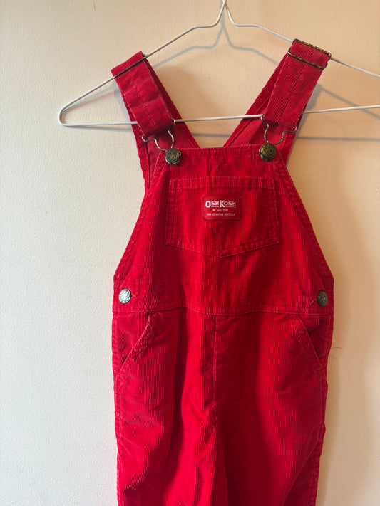 Vintage Oshkosh Red Cord Overalls| 4 Years