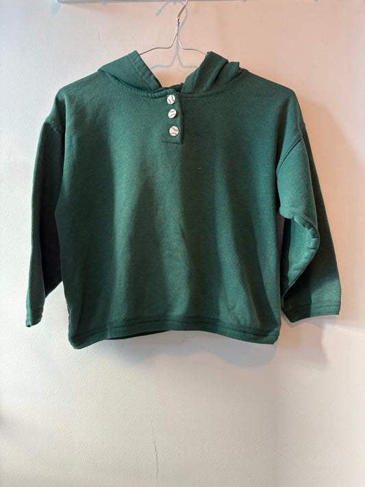 Vintage Green Hooded Sweatshirt | 6 Years