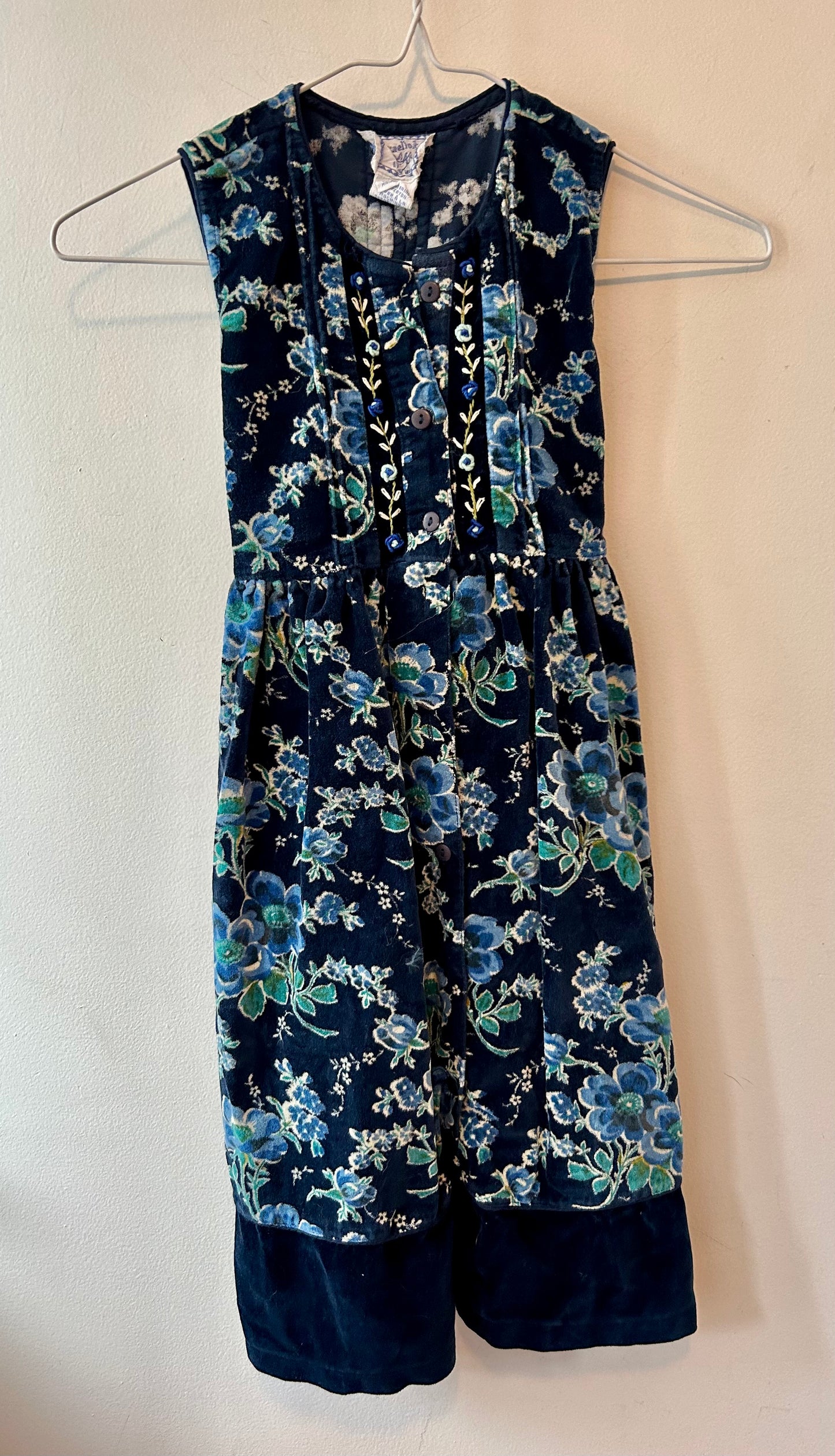 Vintage April Cornell Velvet Dress | 6 Years