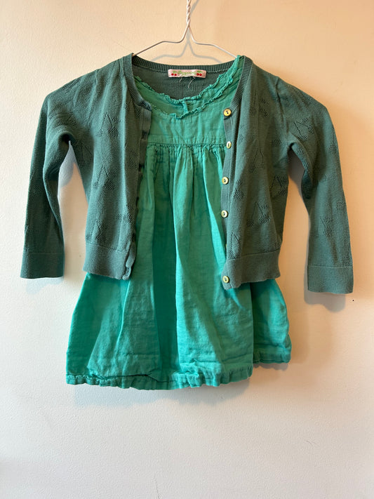 Bonpoint Dress & Cardi (2 Years )