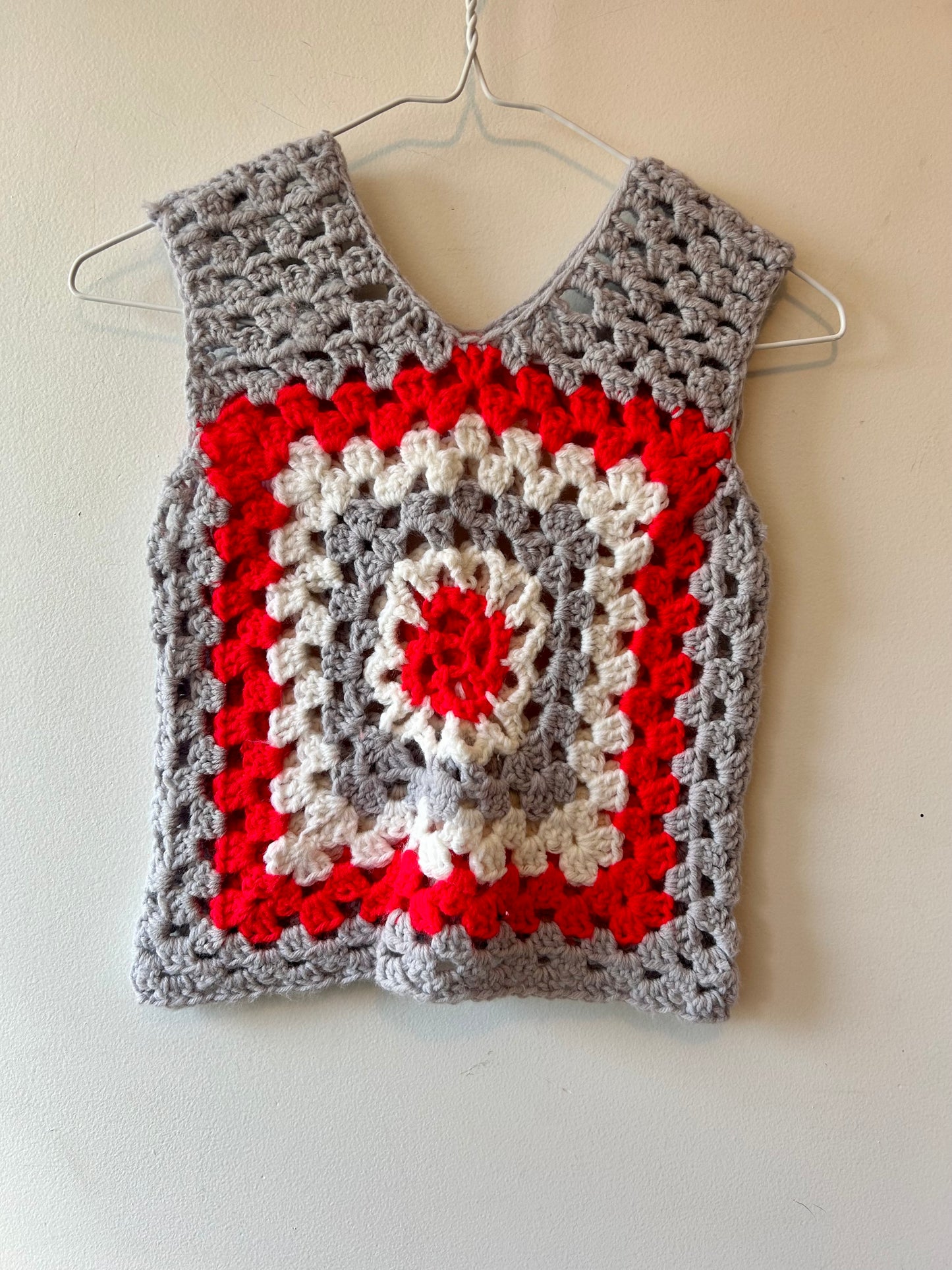Handknit Crochet Sweater Vest (7 Years)